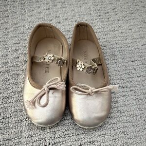 Nora Lee Gold Kids Dress Shoes